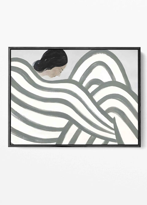 Modern Scandinavian portrait wall decor featuring neutral earth tones.