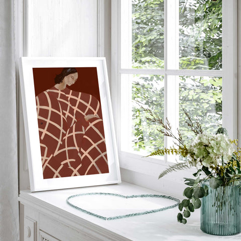 Modern abstract woman illustration