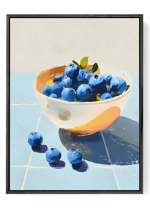 Modern blueberry wall art print