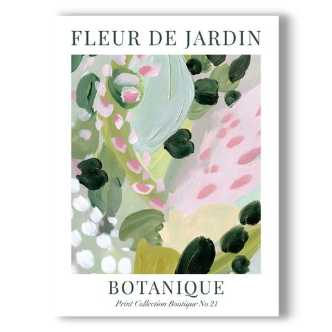 Modern botanical brushstroke artwork