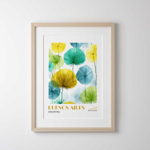 Modern botanical wall decor with colorful flowers