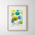 Modern botanical wall decor with colorful flowers