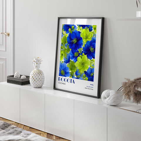 Modern botanical wall print Colombia inspired art