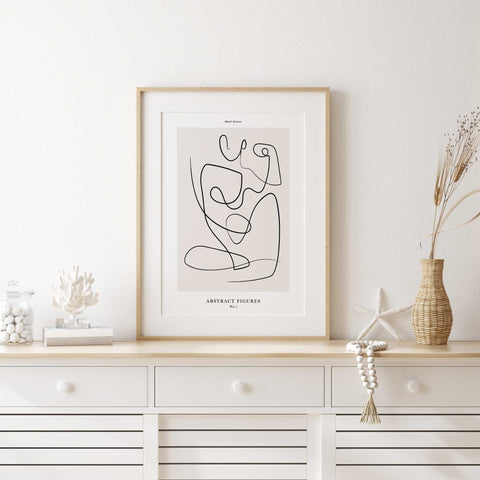 Modern continuous line portrait