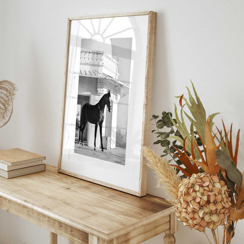 Modern equestrian statement print