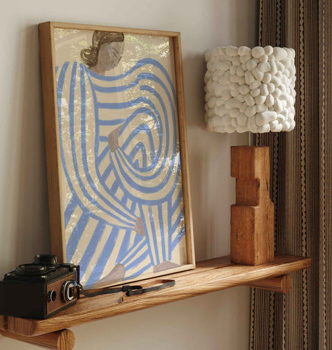 Modern figurative wall art for a living room or office.