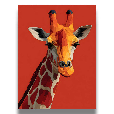 Modern geometric giraffe poster decor