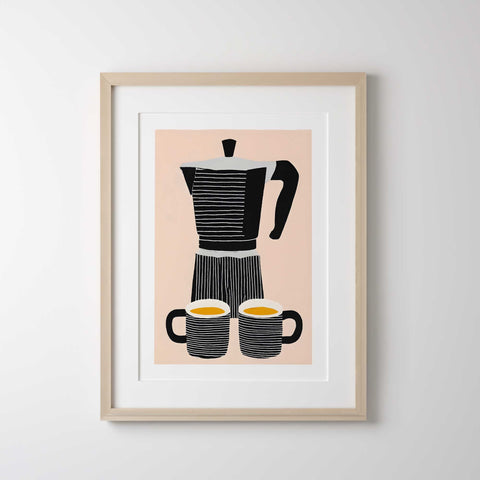 Modern kitchen coffee poster