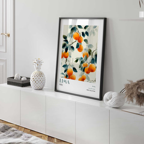 Modern kitchen wall art citrus fruit design
