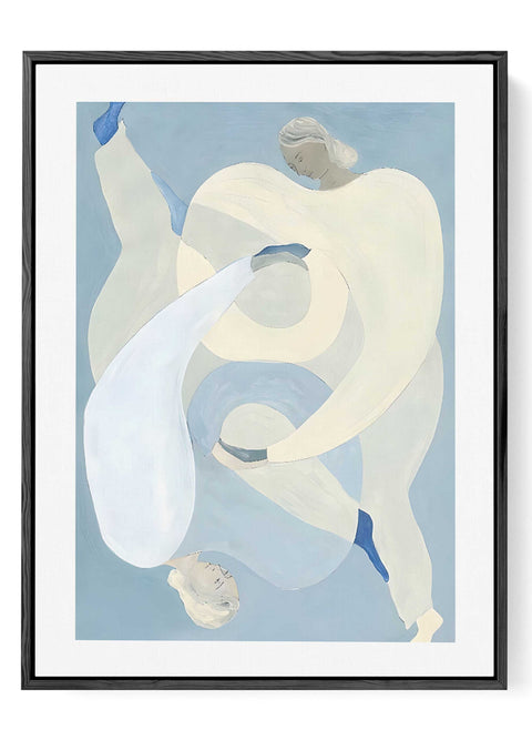 Modern minimalist embrace artwork