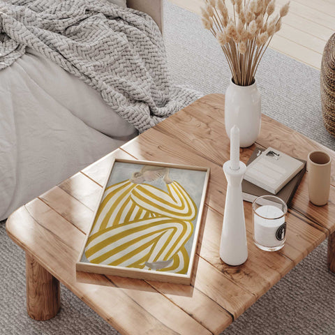 Modern mustard art print