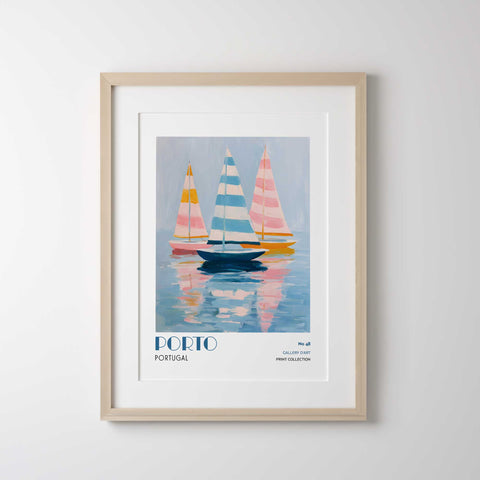 Modern nautical print Porto wall art home decor