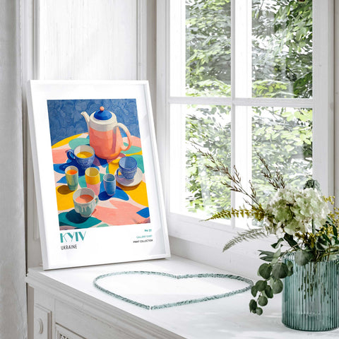 Modern still life wall art Kyiv table setting