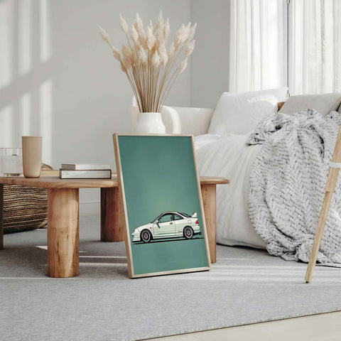 Modern vector car illustration for home office and studio design