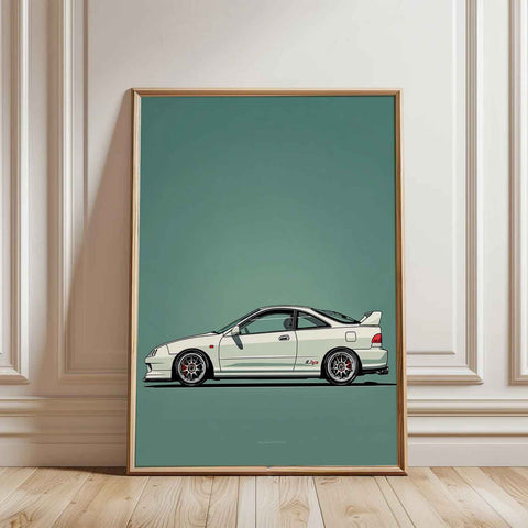 Modern vector car illustration for home office and studio design