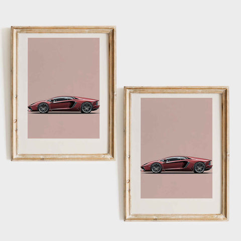 Modern vector car illustration for home office and studio design