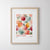 Modern watercolor peach and apple artwork