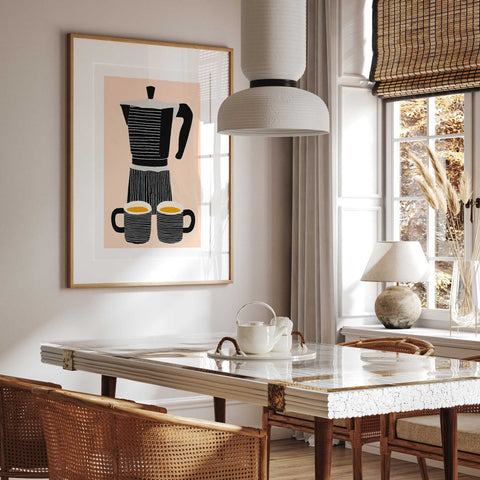 Moka pot art for coffee lovers