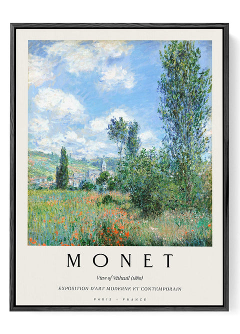 Monet poppy field landscape print
