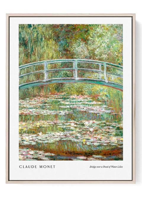 Monet water lilies bridge art print