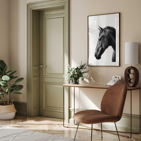 Monochrome horse photography wall art