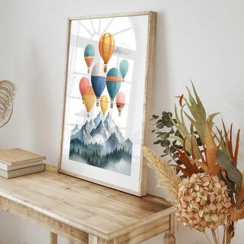 Mountain landscape watercolor