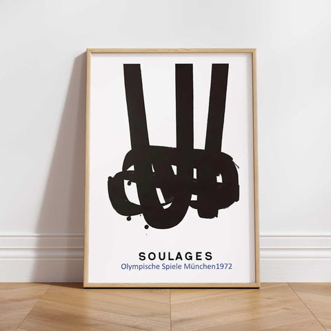 Abstract Games Tribute - Pierre Soulages Print