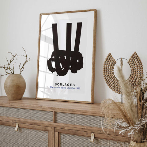 1972 Olympic Games - Soulages Abstract Poster