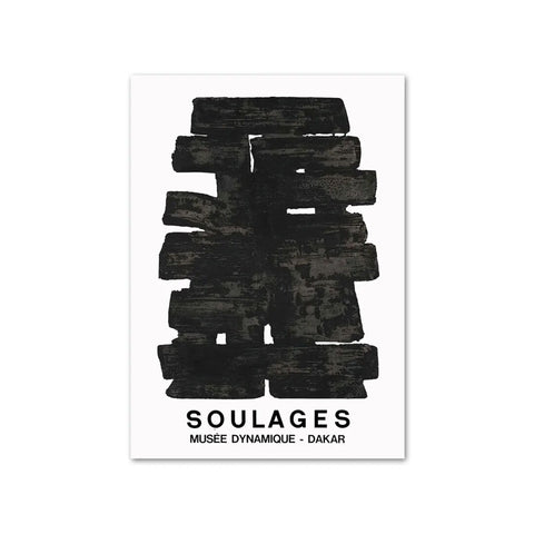 Abstract Expression - Soulages Exhibit Wall Print
