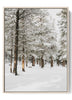 Whispering Pines in Snow Poster - Minimalist Winter Wall Art