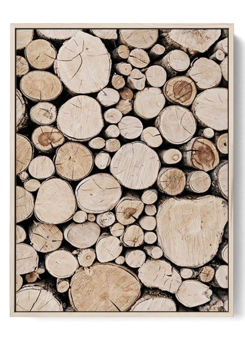 Textured Woodpile Pattern Art