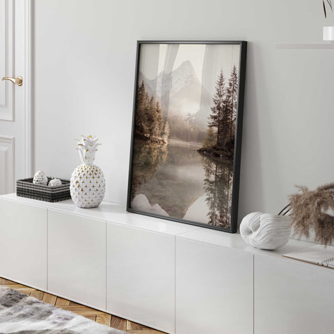 Neutral forest mountain decor