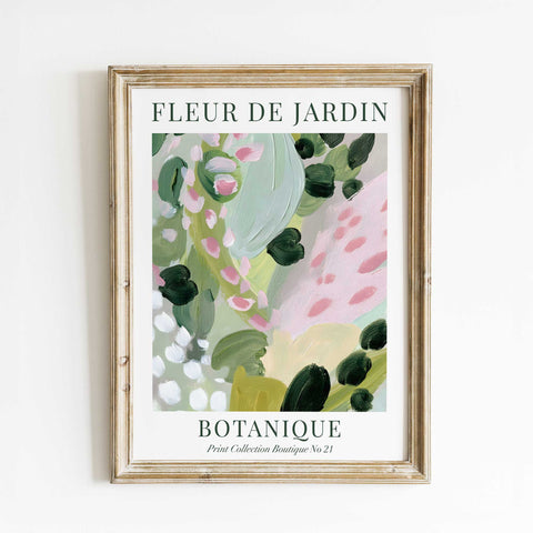 Neutral green botanical artwork