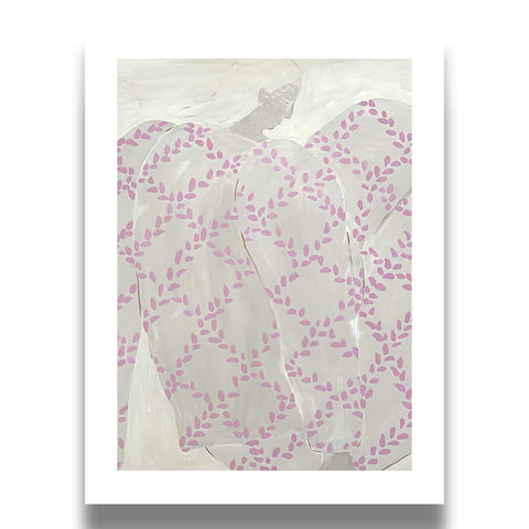 Neutral minimalist female figure print
