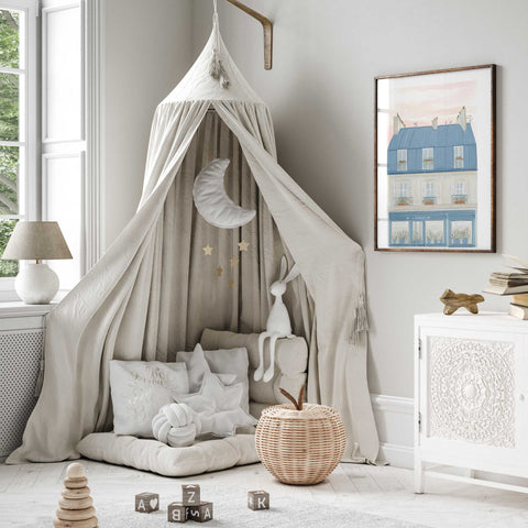 Neutral monochrome and soft blue color scheme in a sophisticated fine art print.