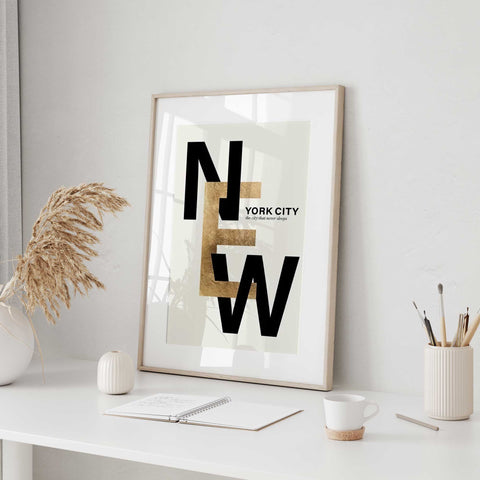 Urban Energy - NYC Typographic Wall Decor