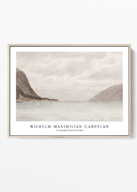 Nordic mountain lake print