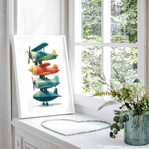 Nursery airplane wall art