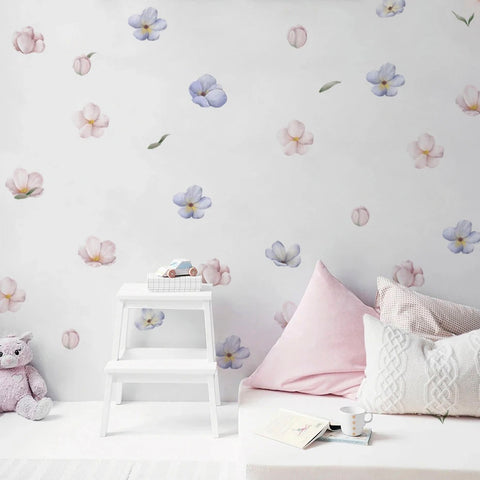 Nursery flower stickers