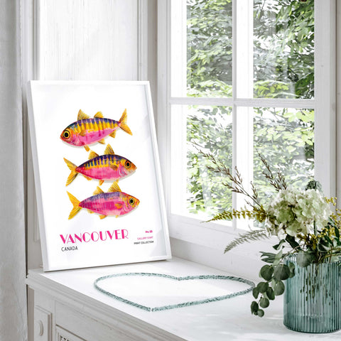 Ocean inspired wall decor tropical fish poster