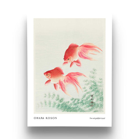 Ohara koson fish painting print