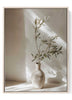 Olive Branch in Ceramic Vase Art Print – Mediterranean Minimal Wall Decor