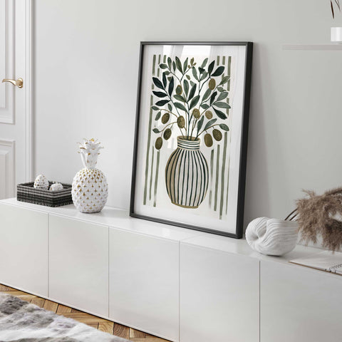 Olive kitchen wall art print