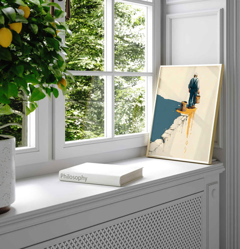 Paint buckets dripping artist poster