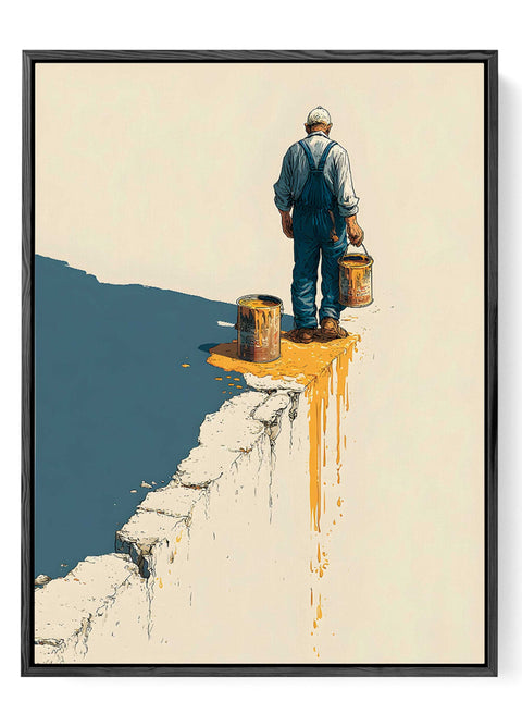 Painter Wall Art Print artist edge bucket