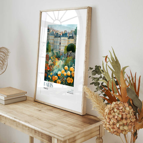 Paris print with architecture