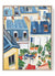 Paris rooftop watercolor art