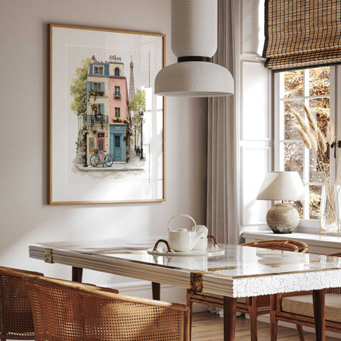 Paris travel inspired watercolor print