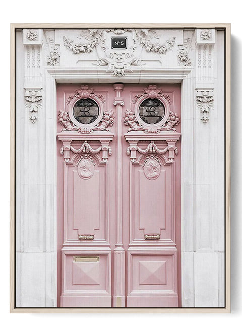 Parisian Pink Door Architectural Poster OA185-H