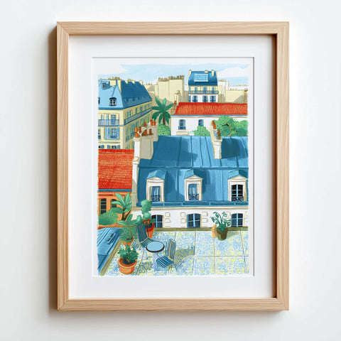 Parisian Rooftop Art Print 